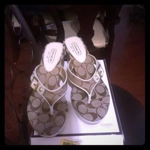 Coach wedge sandals